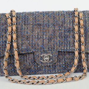 Chanel Tweed Medium Classic Double Flap Bag